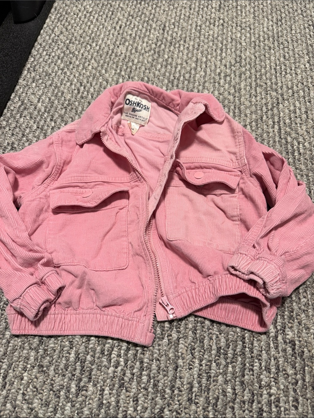 OshKosh B'gosh Rose Pink Corduroy Kids Jacket